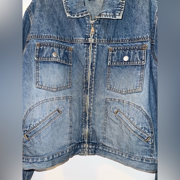 Express Bleus Vintage Blue Jean Jacket Size Large - Picture 8 of 10